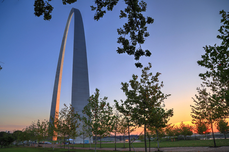 The Gateway Arch in St. Louis, Missouri.のeditorial素材