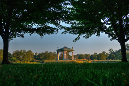 Forest Park bandstand in St. Louis, Missouriの写真素材