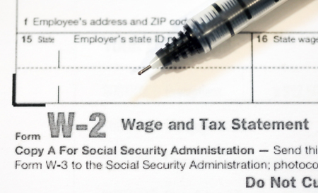 United States tax forms for the IRS.の写真素材
