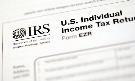 United States tax forms for the IRS.のeditorial素材
