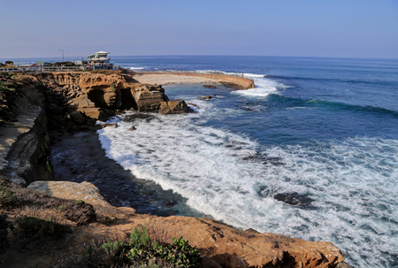 La Jolla coastline in California, just outside of San Diego.の写真素材