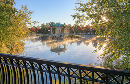 The bandstand located in Forest Park, St. Louis, Missouri.のeditorial素材