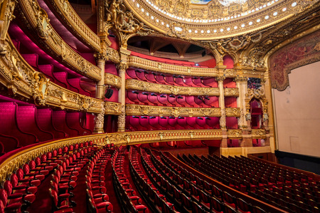 Paris, France - April 23, 2019 - The auditorium of the Palais Garnier located in Paris, France.のeditorial素材