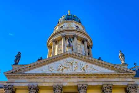 The churches located in Gendarmenmarkt square in Berlin, Germany.の写真素材