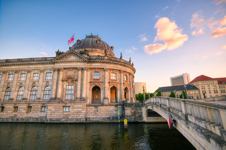Berlin, Germany - May 4, 2019 - The Bode Museum located on Museum Island in the Mitte borough of Berlin, Germany at dusk.のeditorial素材