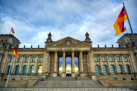 Berlin, Germany - May 3, 2019 - The Reichstag building located in Berlin, Germany which houses the German parliament, the Bundestag.のeditorial素材