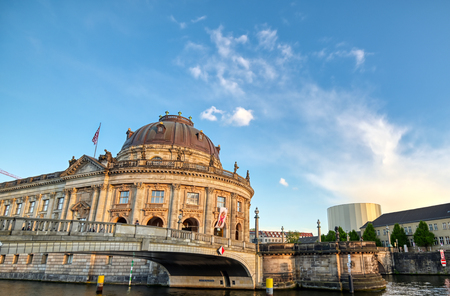Berlin, Germany - May 4, 2019 - The Bode Museum located on Museum Island in the Mitte borough of Berlin, Germany at dusk.のeditorial素材