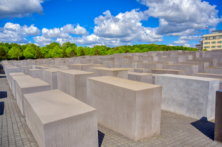 Berlin, Germany - May 5, 2019 - The Memorial to the Murdered Jews of Europe, also known as the Holocaust Memorial, is a memorial in Berlin to the Jewish victims of the Holocaust located in Berlin, Germany.のeditorial素材