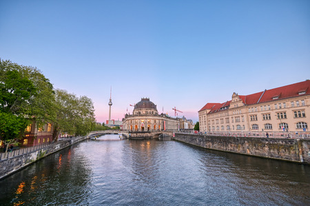 Berlin, Germany - May 4, 2019 - The Bode Museum located on Museum Island in the Mitte borough of Berlin, Germany at dusk.のeditorial素材