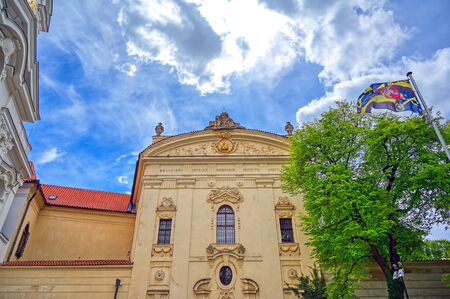The exterior of the Strahov Monastery in Prague, Czech Republic.の写真素材