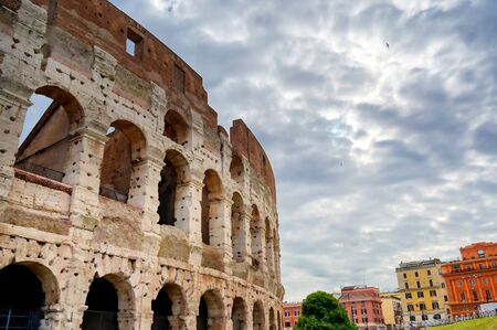 The Colosseum located in Rome, Italy.