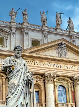 Vatican City - May 30, 2019 - St. Peter's Basilica and St. Peter's Square located in Vatican City near Rome, Italy.のeditorial素材