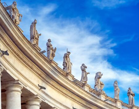 Vatican City - May 30, 2019 - St. Peter's Basilica and St. Peter's Square located in Vatican City near Rome, Italy.のeditorial素材
