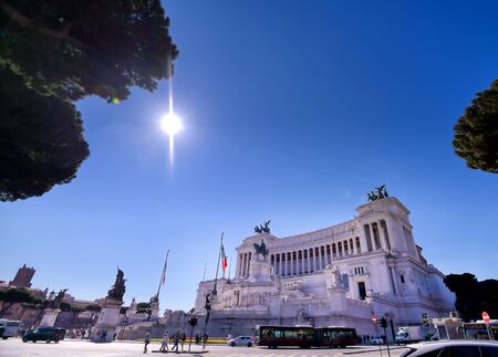 Rome, Italy - June 1, 2019 - The Altar of the Fatherland located in Rome, Italy.