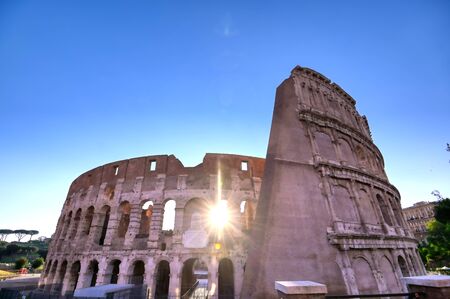 The Roman Colosseum in located in Rome, Italy.