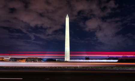 The Washington Monument on the National Mall in Washington, D.C.の写真素材