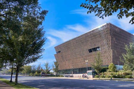Washington, D.C. - October 14th, 2021: The Smithsonian's National Museum of African American History and Culture on the National Mall.のeditorial素材
