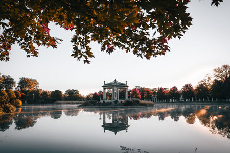The Forest Park bandstand located in St. Louis, Missouri.の写真素材