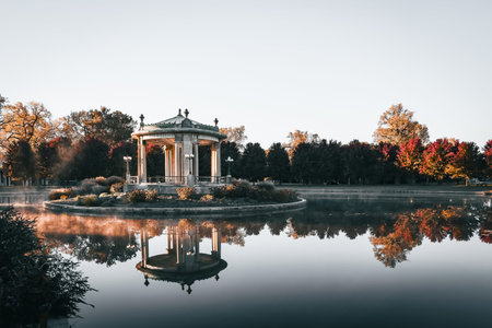 The Forest Park bandstand located in St. Louis, Missouri.の写真素材