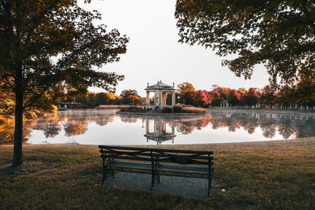 The Forest Park bandstand located in St. Louis, Missouri.の写真素材