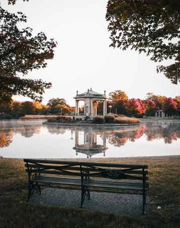 The Forest Park bandstand located in St. Louis, Missouri.の写真素材