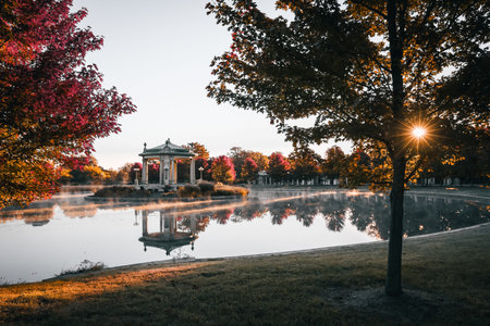 The Forest Park bandstand located in St. Louis, Missouri.の写真素材