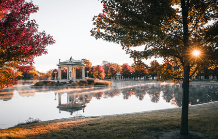 The Forest Park bandstand located in St. Louis, Missouri.の写真素材