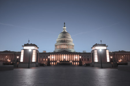 The United States Capitol, located on Capitol Hill at the eastern end of the National Mall in...
