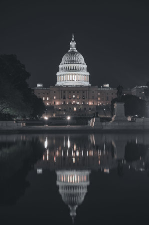 The United States Capitol, located on Capitol Hill at the eastern end of the National Mall in...