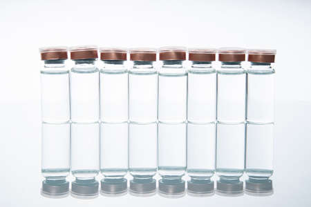 medical vials on white backgroundの写真素材