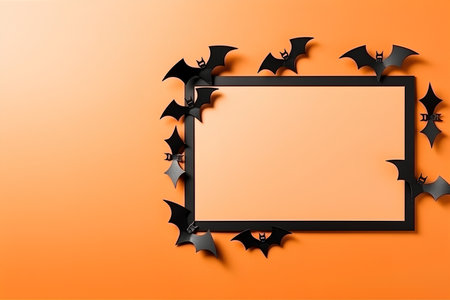 Frame with space for text. halloween conceptの素材