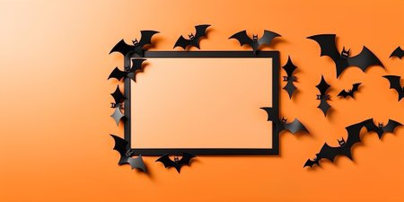 Frame with space for text. halloween conceptの素材