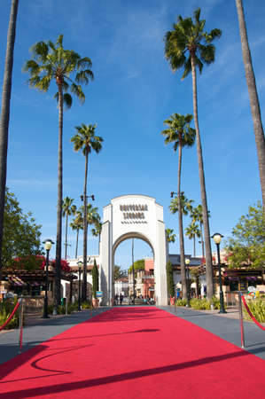 Los Angeles, California, USA - May 21st 2011: Universal Studios Hollywood theme park entrance with a...