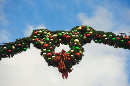 Anaheim, California, USA, December 13, 2009  Christmas decoration with the shape of Mickey Mouse at Disneylandのeditorial素材