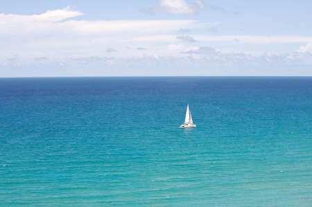 Catamaran in the ocean
