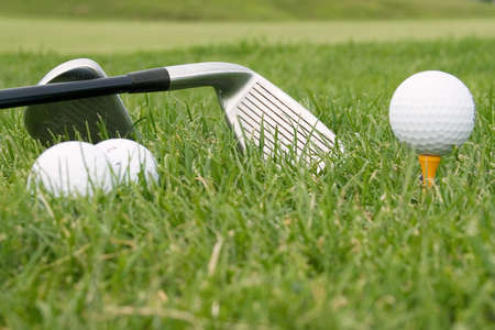 Utensils playing golfの写真素材