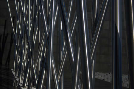 closeup view of a modern sculpture