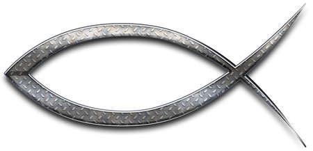 A Christian fish symbolの写真素材