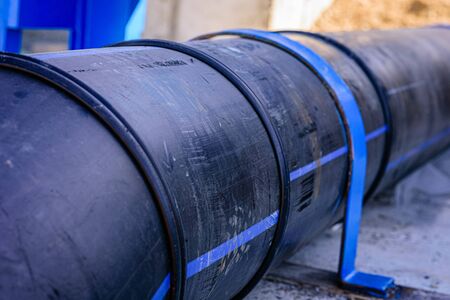 polyethylene pipe for irrigation water distributionの写真素材