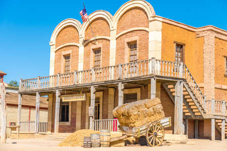 Rustic western town sheriffs office. 3d rendering. Part of a western town seriesの写真素材