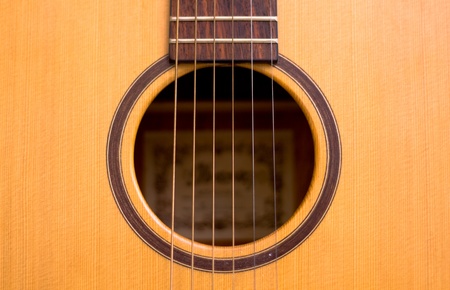 Accoustic guitar soundhoileの写真素材