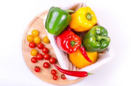 Fresh vegetables isolated on white background. Dietの写真素材