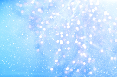 Festive glittering christmas lights. Blurred abstract background with bokeh. Copy space. Bannerの写真素材