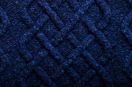Knitted texture. Pattern fabric made of wool. Background, copy space.