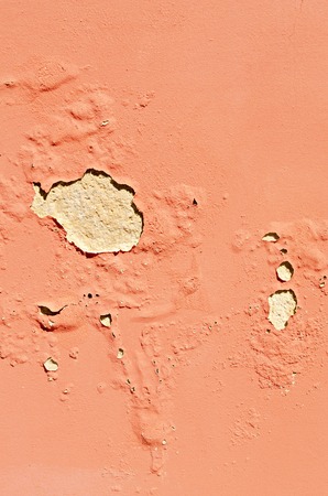 Old cracked terracotta wall. Painted texture background. Banner.