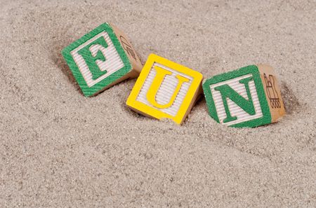 Fun in The Sand Concept Imageの写真素材