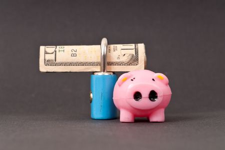 Securing Your Money ( Financial Bacon Metaphor )の写真素材