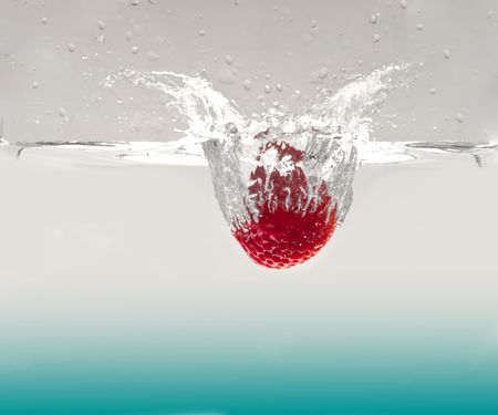 Strawberry Splashの写真素材