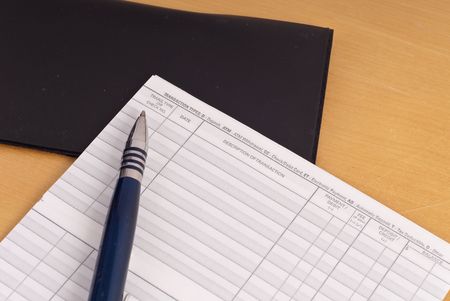 Check Book Balance Record Sheetの写真素材