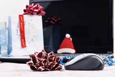 Online Holiday Shoppingの写真素材